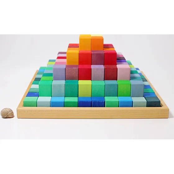 Grimm's Grote Trap Piramide - 100 Blokken, Natuur of Regenboog